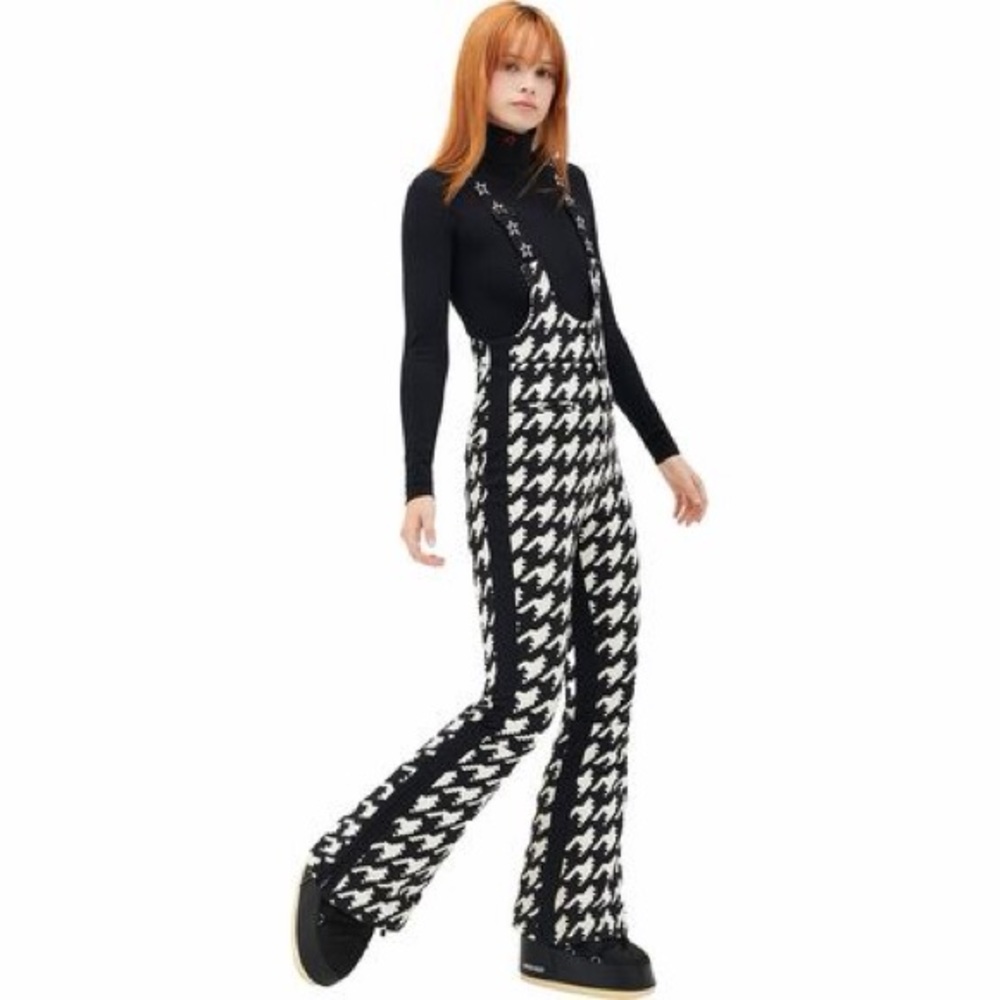 NWT PERFECT MOMENT houndstooth ski bib M